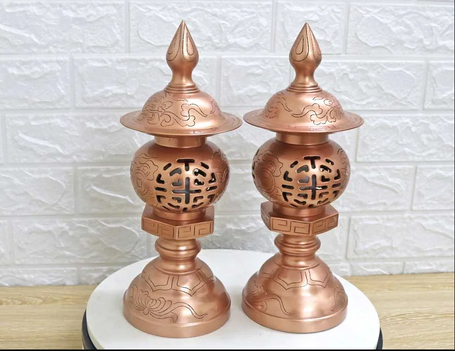 Đôi Đèn Thờ Đồng Đỏ Nguyên Chất Đúc Thủ Công.png